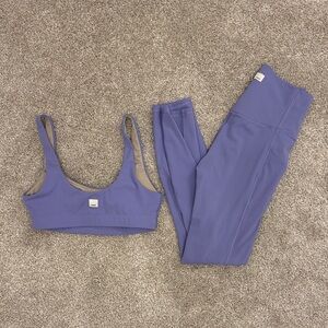Vuori lavender leggings and sports bra set XS
